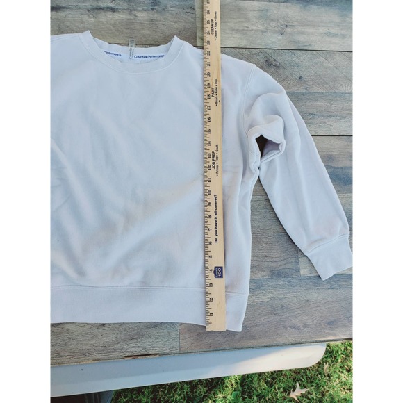 Calvin Klein Performance pull over sweatshirt crop Sz M - Picture 2 of 8
